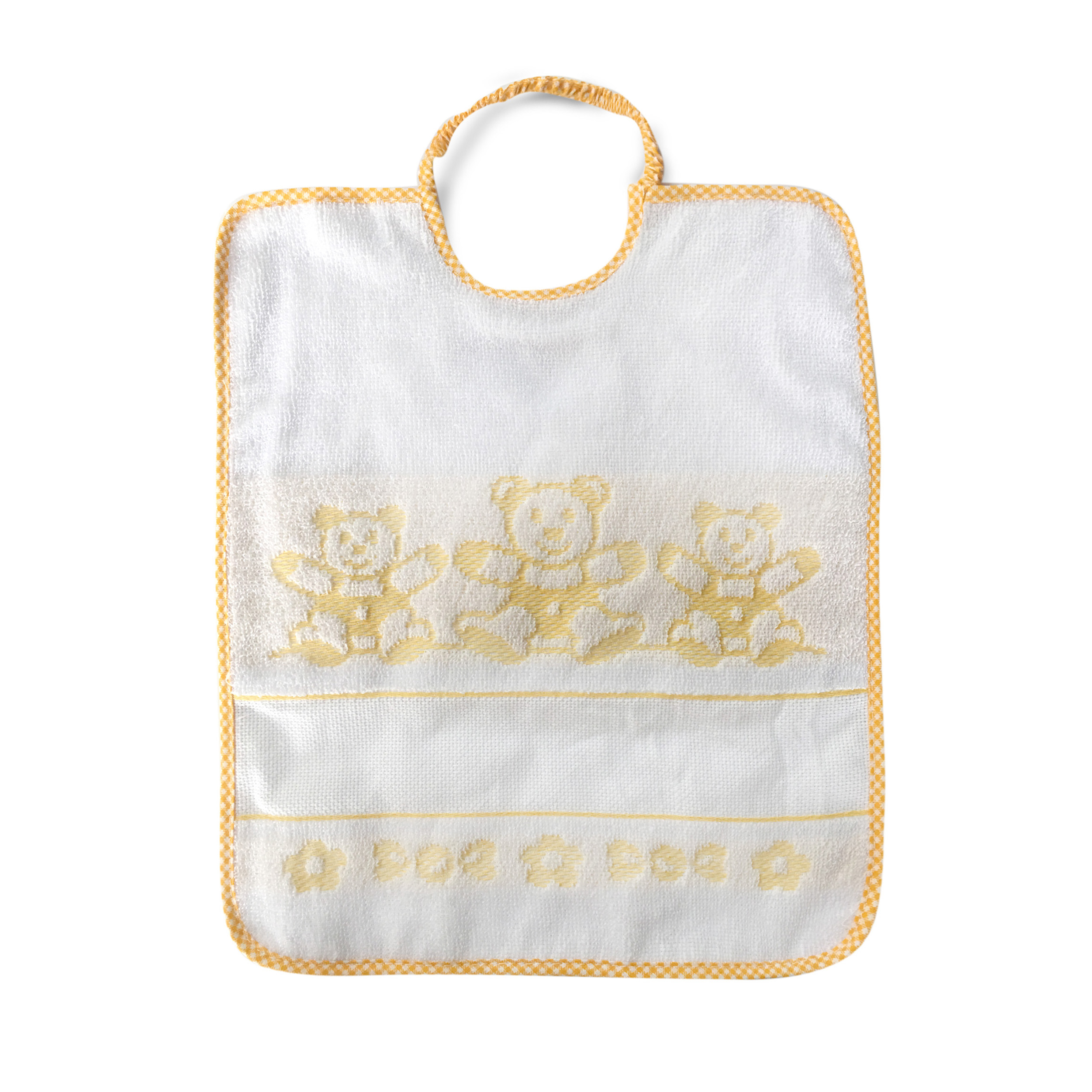 Orso Porta Pigiama Con Bavaglino In Tela Aida - 46x36 Cm, Beige, Con Tasca - Foto 5